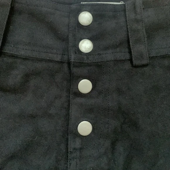 Cotton Candy Black Faux Suede Shorts - Picture 3 of 4